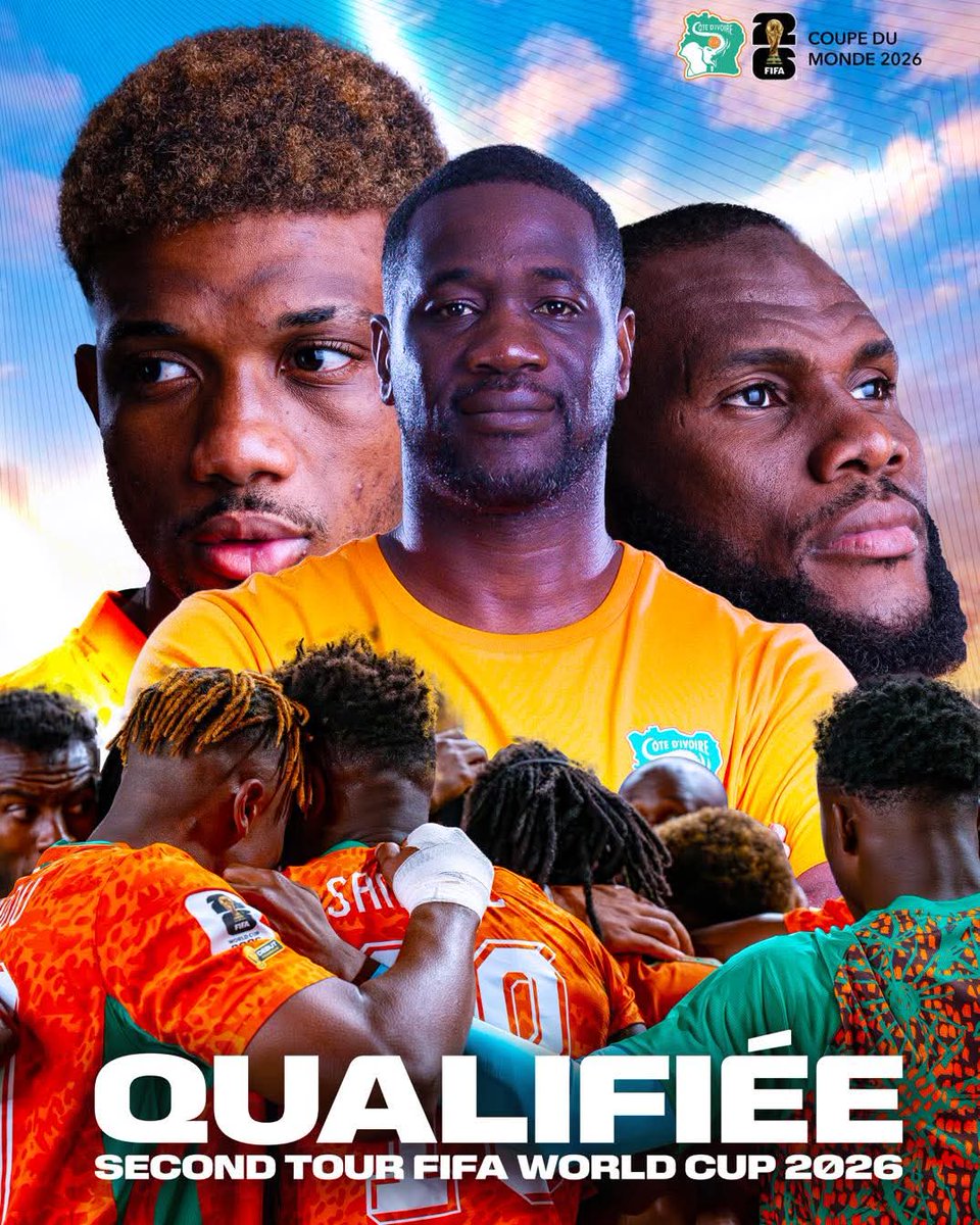 KoumaMedia's tweet photo. Coupe du monde 2026 : les #Éléphants écrivent l’histoire et se qualifient pour les 16es pour la première fois https://t.co/LjeglMjI8R via @KoumaMedia https://t.co/9DRjlGVTyz