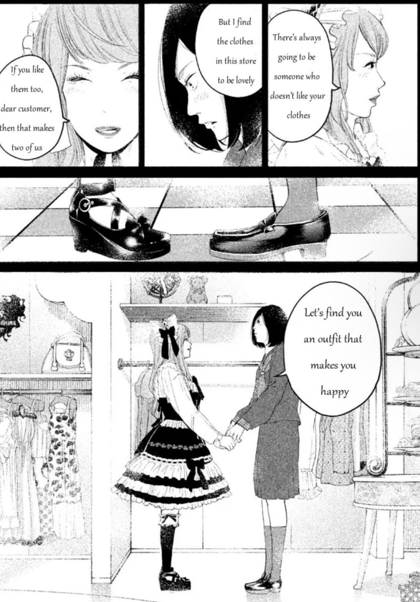 spicaca251's tweet photo. Everyone that is too scared to dress out of the norm should read Kitai Fuku ga Aru once in their life

Its about a woman that is afraid of standing out due to the stereotypes pushed on her

I found this manga at a low time of my life and it truly helped me be more confident https://t.co/KEqZuPPtOR