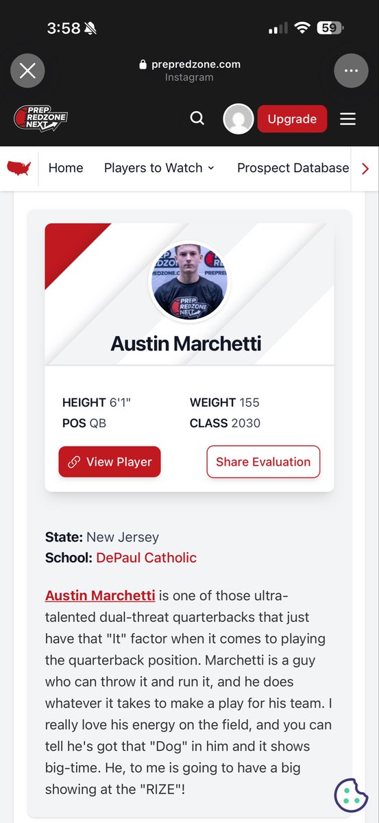 Austin_M_QB's tweet photo. Ready to compete at @PrepRedzoneNext The RIZE event this Saturday. Looking forward to meeting elite 2030 talent from across the nation! 

@PrepRedzoneNJ 
@AlPopsFootball @BrendanScoutsNJ @__AustinButler @JonDavalosFB https://t.co/LaTD3CS7bx