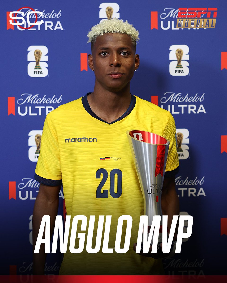 SC_ESPN's tweet photo. ¡GOL PARA INICIAR LA REMONTADA Y MVP! Nilson Angulo, uno de los HÉROES de Ecuador, fue elegido como la figura ante Alemania.

#ESPNMundial 
📺 Mirá los mejores partidos de la #FIFAWorldCup por ESPN, en el Plan Premium de #DisneyPlus https://t.co/QLsOgTqqLM