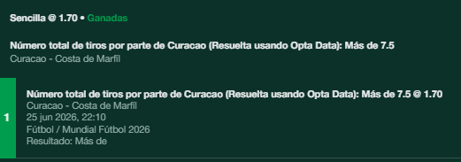Pacobets_03's tweet photo. Resumen de hoy:

STK 1.75 Cuota 1.96 +7,5 Aces Mochizuki🟢
STK 0.5 Cuota 3.10 + Aces Zheng🟢
STAKE 1 Cuota 1.94 +7,5 Aces Zheng🟢
STK 1 Cuota 1.70 +7,5 Remates Curazao🟢
STK 0.75 Cuota 2.00 +8,5 Aces Zheng🔴
STK 1 Cuota 1.74 +7,5 Aces Tarvet🔴

Para más, en el primer comentario👇 https://t.co/kK0tVLjDXp