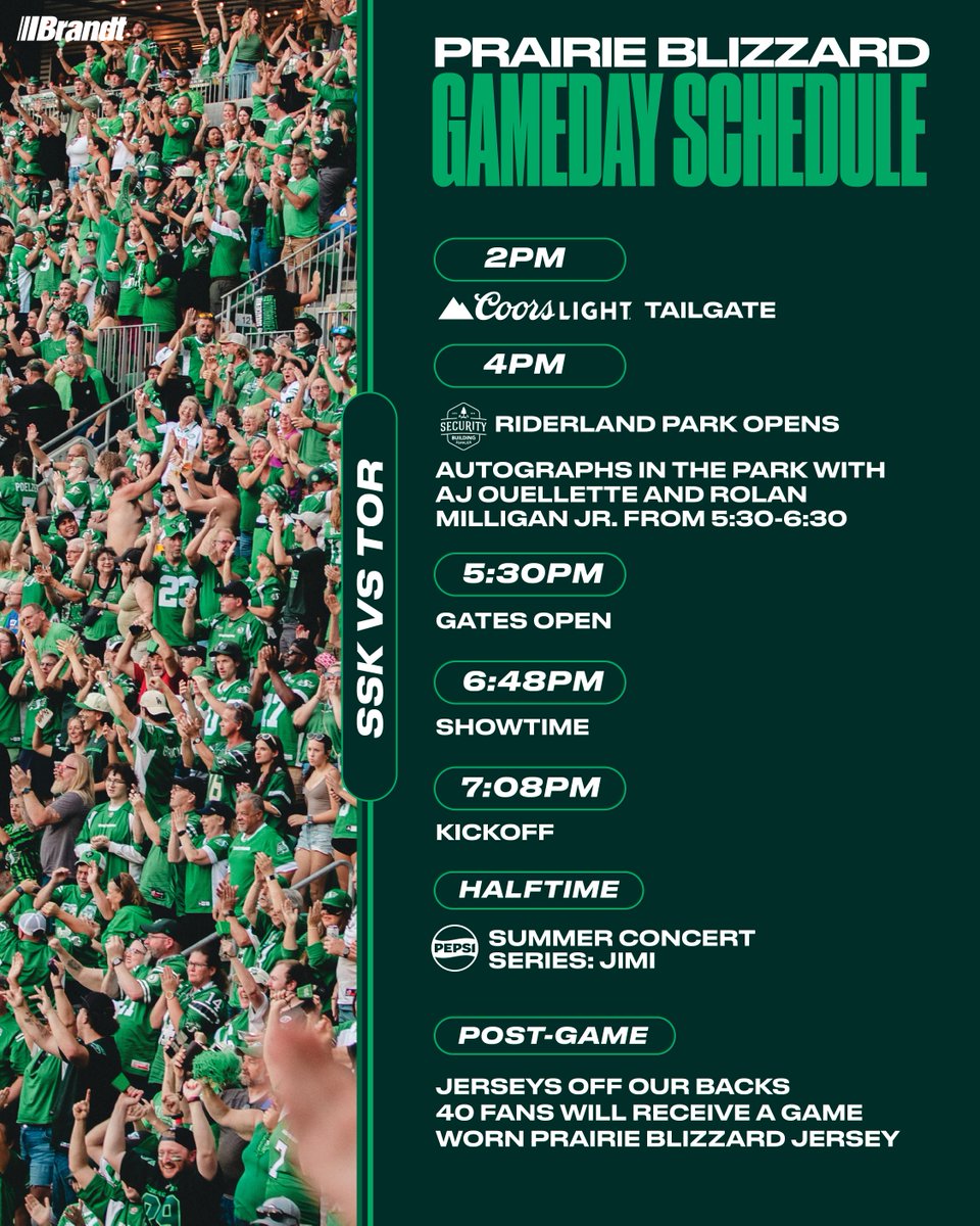 sskroughriders's tweet photo. The order of the day for tomorrow. Prepare accordingly 😌

40 lucky fans attending the game will also receive game worn jerseys post game 🤍

When the train horn sounds, we answer and find our seats! https://t.co/R3rAJlq3ez
