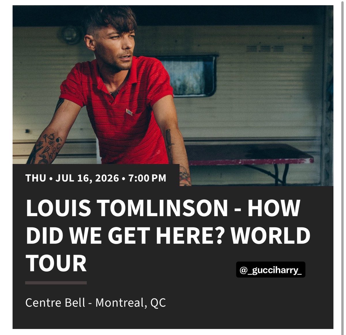 _gucciharry_'s tweet photo. Hi friends, couldn’t see Louis on the 16th in Montreal, and I don’t want to waste the ticket! If you’re interested in seeing Louis, DM me for them‼️

#HDWGHMontreal #HDWGH #LouisTomlinson #HowDidWeGetHere https://t.co/nwUPHdjf4m