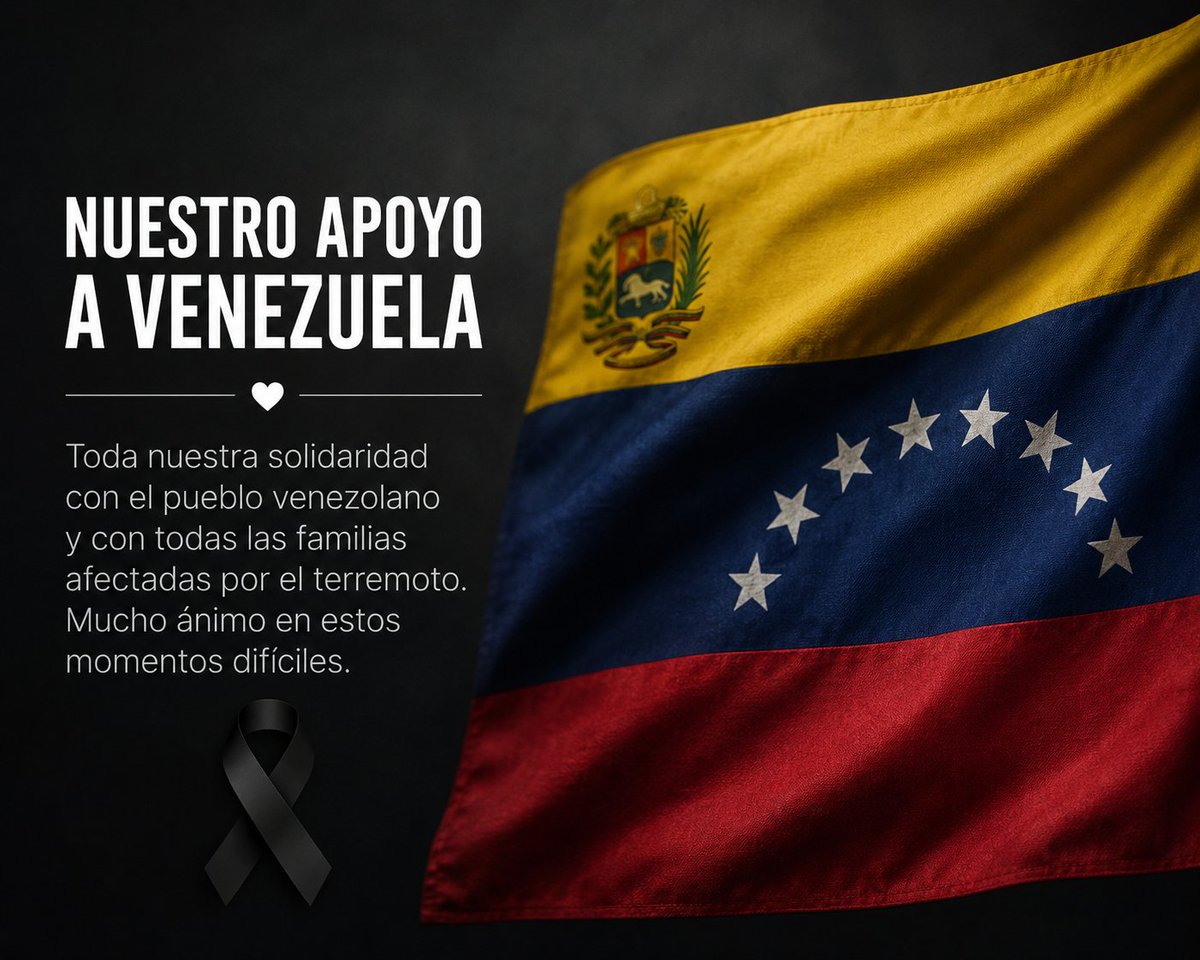 VOX_Manises's tweet photo. Desde VOX Manises queremos trasladar nuestro cariño y solidaridad al pueblo venezolano y a todas las familias afectadas por el terremoto.

Mucho ánimo para quienes están viviendo estos momentos tan difíciles. https://t.co/d7f4I3vE5Z