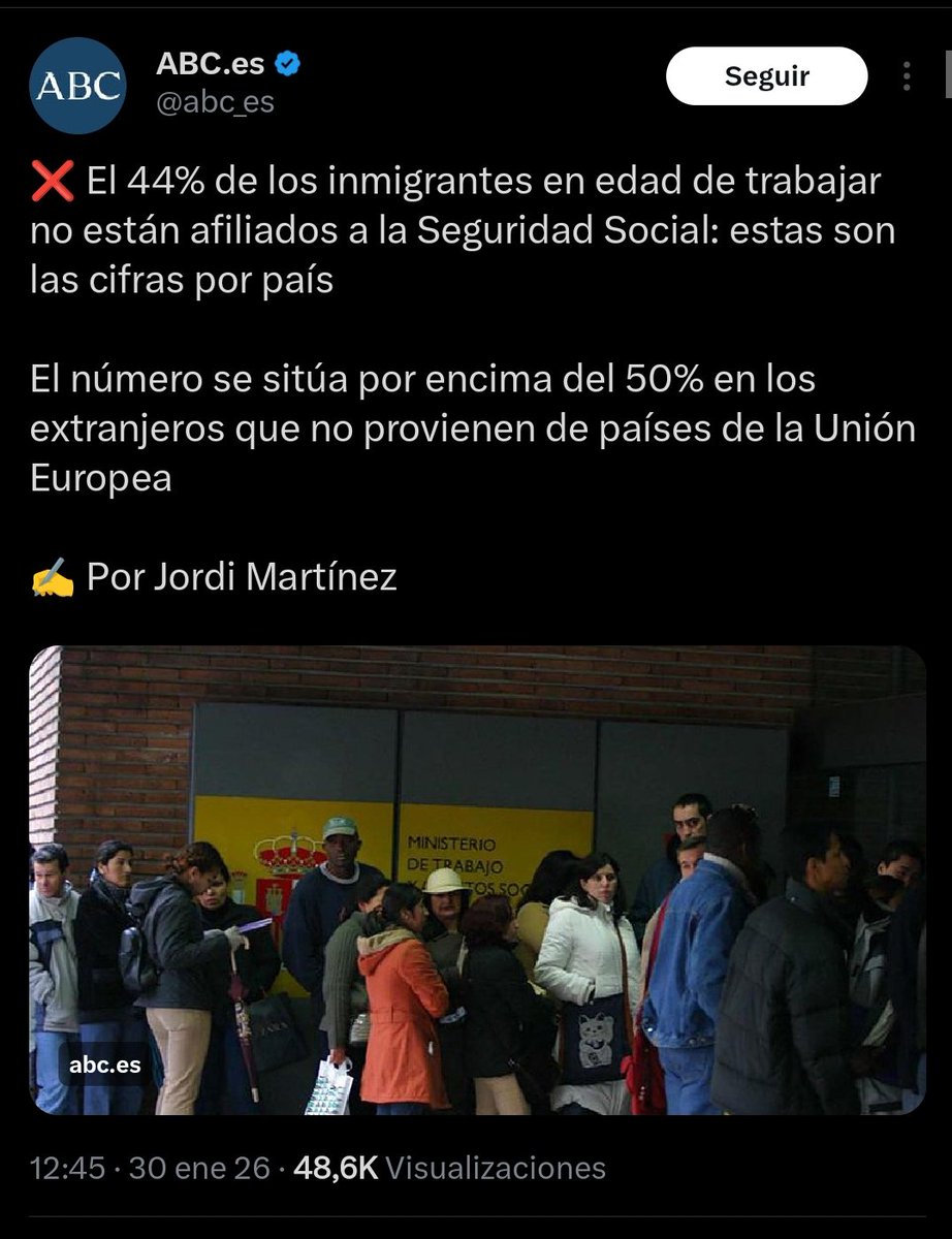 Sidyu69's tweet photo. @xng23x Qué no pueden trabajar? Me estás diciendo  que de 10 millones solo trabajan 3 porque no tienen papeles?
🤣🤣🤣🤣
Ahora resulta que hay 7 millones de sin papeles 
🤣🤣🤣🤣
Cuantos hay cobrando ayudas? https://t.co/s2wsqnfRnN