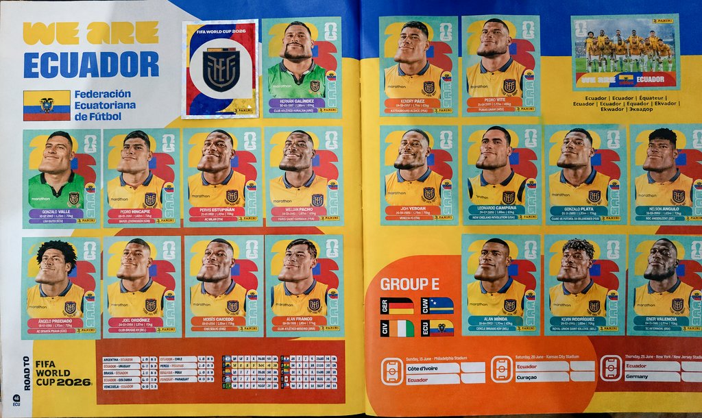 CJacob93's tweet photo. Ecuador en mi álbum posta partido vs Alemania https://t.co/YQBIhRfXcw