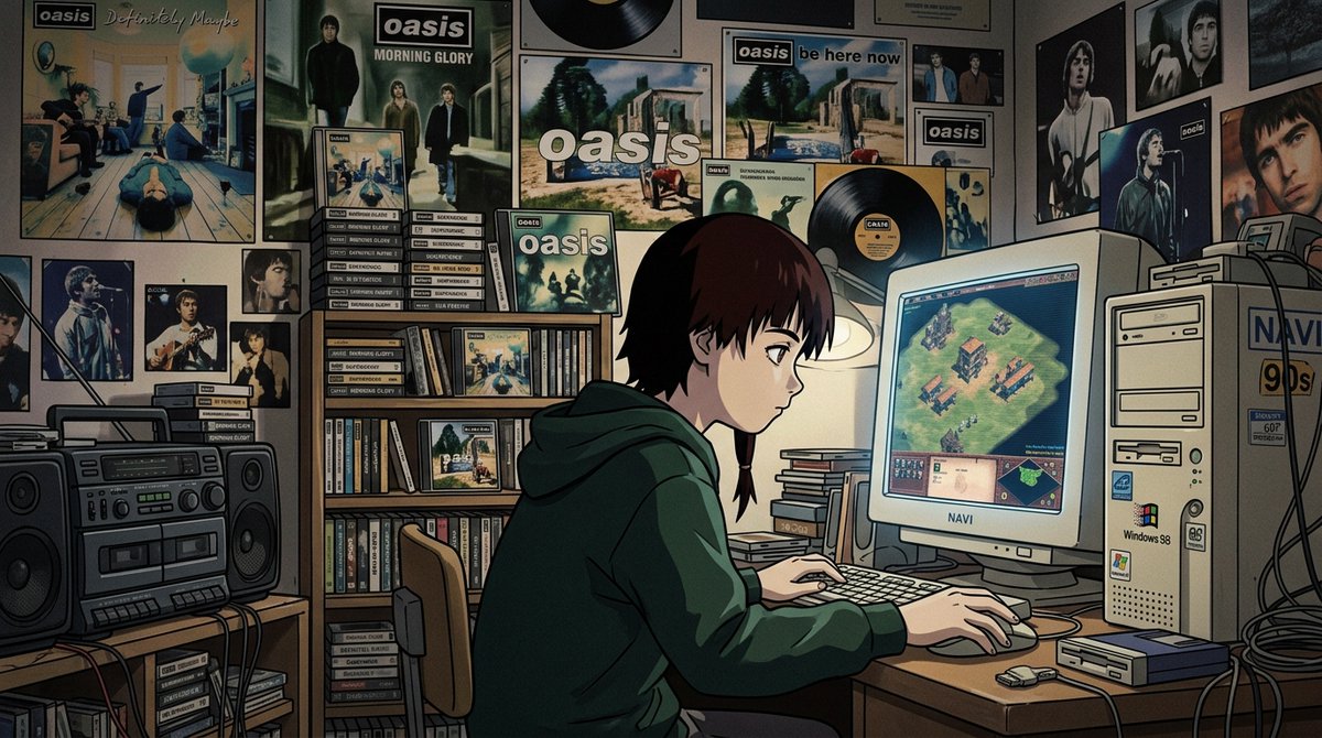 martingarciada6's tweet photo. #SerialExperimentsLain #lain28th lain は、Windows 98 NAVI で Age of Empires II をプレイしていました。 https://t.co/nwGtS3Sz7k