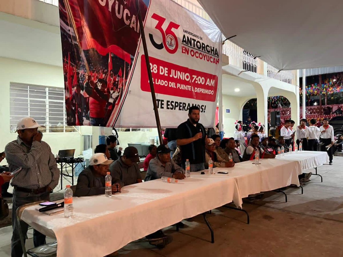 mirabi862's tweet photo. La historia la hacen los pueblos cuando se deciden a luchar. Este 28 de junio celebremos la fuerza del pueblo organizado en Ocoyucan. #OcoyucanProgresaConAntorcha https://t.co/LjQBCLW2ka