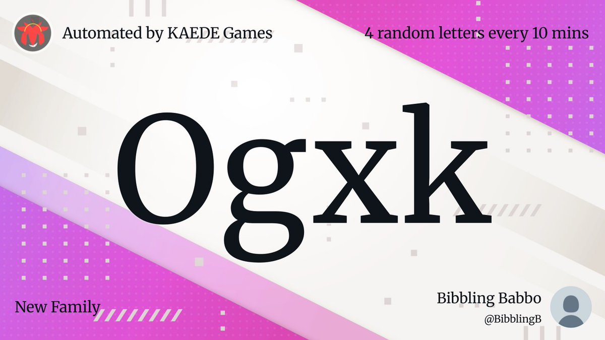 4 random letters every 10 mins (@4letter_) / Posts and Replies / X