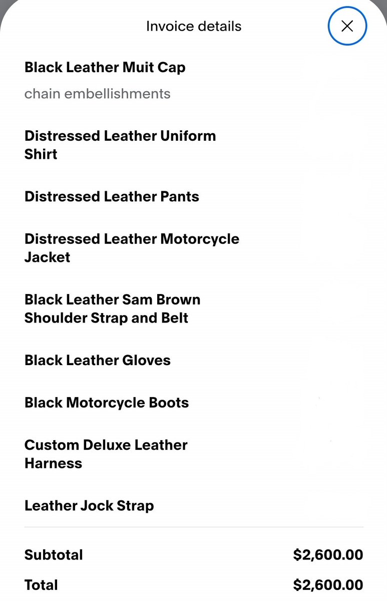 PayBackTheDude's tweet photo. My leather sub has been for a DECADE trying to get me outfit properly. But y'all know I won't go for just any common thing!

Today - got the invoices, paid em up and notified the sub. And bam! Man's been leaking at work from making it real. 4 digit send at once!

You wanna? 🤑 https://t.co/FiLZgEGngT