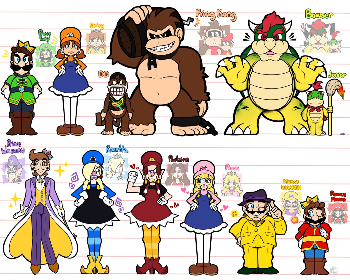 Psy_Son's tweet photo. Full Line up! I had a lot of fun with these ✨

#supermario #fanart #nintendo https://t.co/BUbzFE7lbF