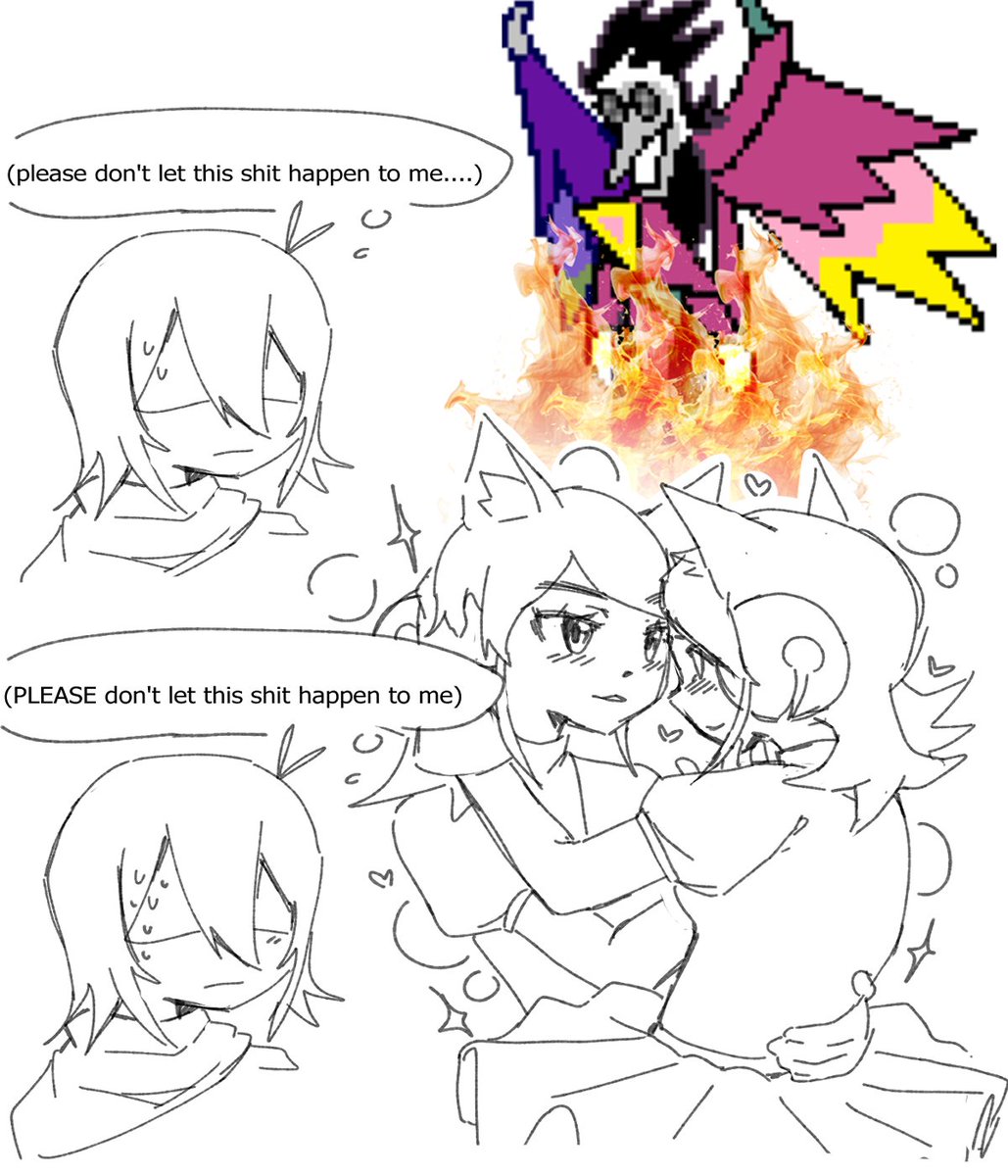 aster6xx's tweet photo. #deltarune SECRET BOSS SPOILERS
.
.
.
.
.
.
this was really really funny to me......... https://t.co/5aFssPLfmG