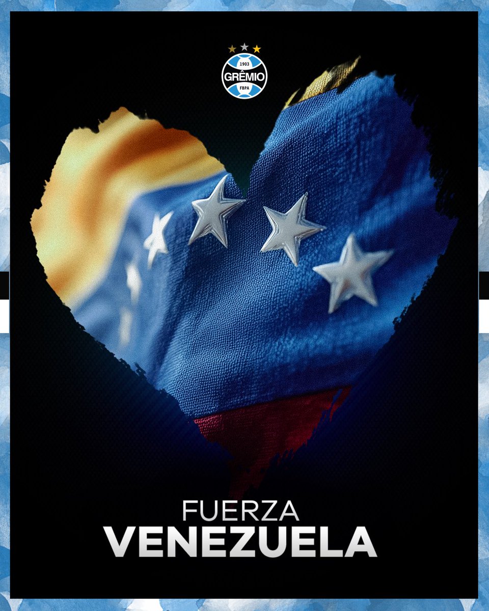 Gremio's tweet photo. #FuerzaVenezuela 🇻🇪💙 O Grêmio se solidariza com o povo venezuelano neste momento de dor e reconstrução após os terremotos que atingiram o país. Nossos corações estão com as famílias das vítimas, com os feridos e com todos que enfrentam as consequências da tragédia. 

Cada apoio pode levar amparo e esperança às comunidades afetadas. Para colaborar com as ações emergenciais de ajuda às vítimas, acesse: https://t.co/KNy59wS7r7