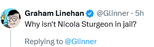 DavidLiFerguson's tweet photo. Let me explain to you in very simple terms:
1. The misappropriation and spending of the £670,000 "ring-fenced" referendum fund was an open-and-shut case of fraud.
2. Sturgeon was up to her eyeballs in it, as were many other party leaders who took part in spending the money and then insisted it was still there.
3. If COPFS had charged Sturgeon they would have had to charge several other leading figures in the party, plus half of the party's governing body (the National Executive Committee), who have legal liability for the accounts.
4. That would have led to the collapse of the SNP.
5. The SNP is the British Establishment's strongest bulwark against Scottish independence.

I trust that helps.