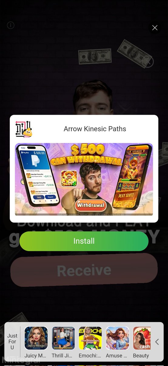 AlteredLegacys's tweet photo. Hey @MrBeast this game is using you as a spokesperson pretty much in their ad, got you in the video and everything https://t.co/jvTkMquTm0