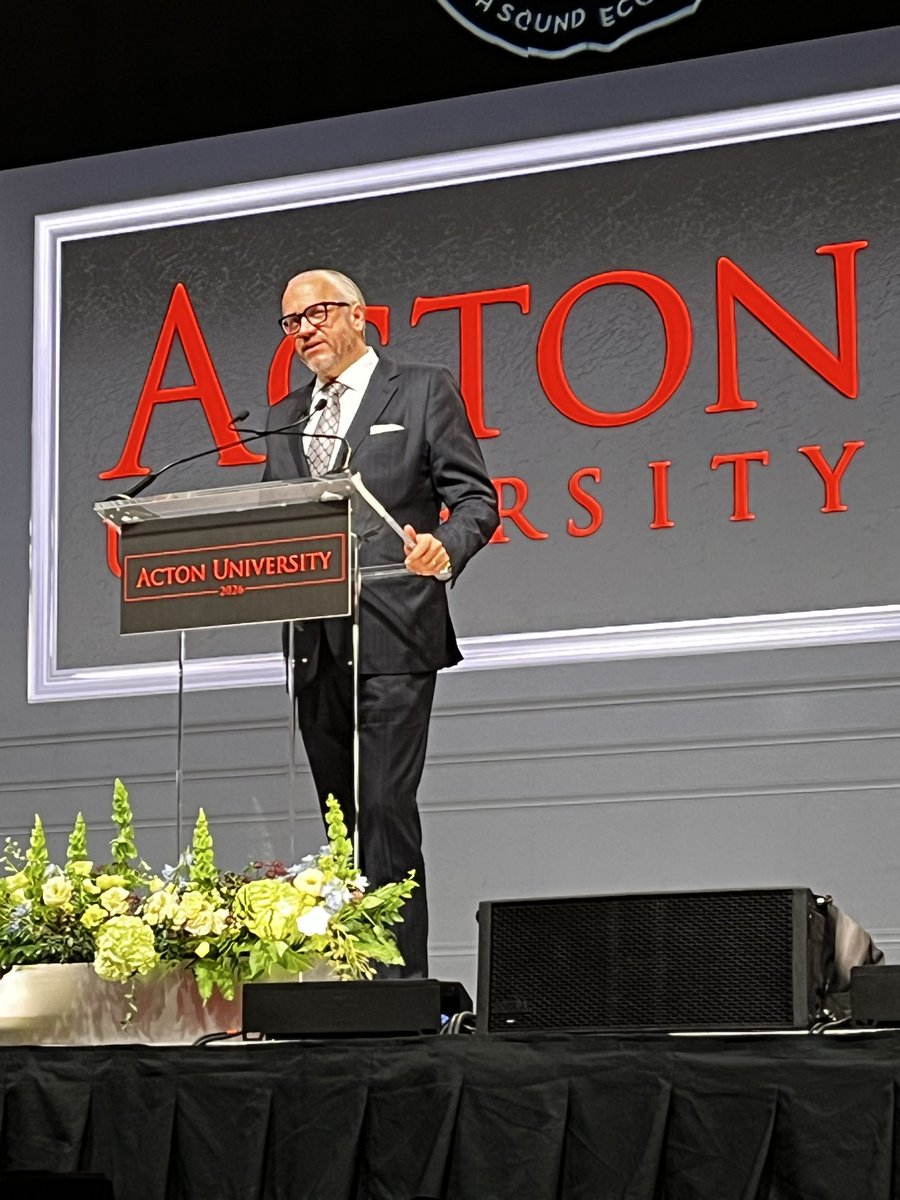 DrJohnPinheiro's tweet photo. Referring to the post-liberal right: “The dissident Right that opposes markets and proposes central planning is not the new right it is the Old Left.” @DavidBahnsen at #ActonU https://t.co/bJQ5ZUs8r4