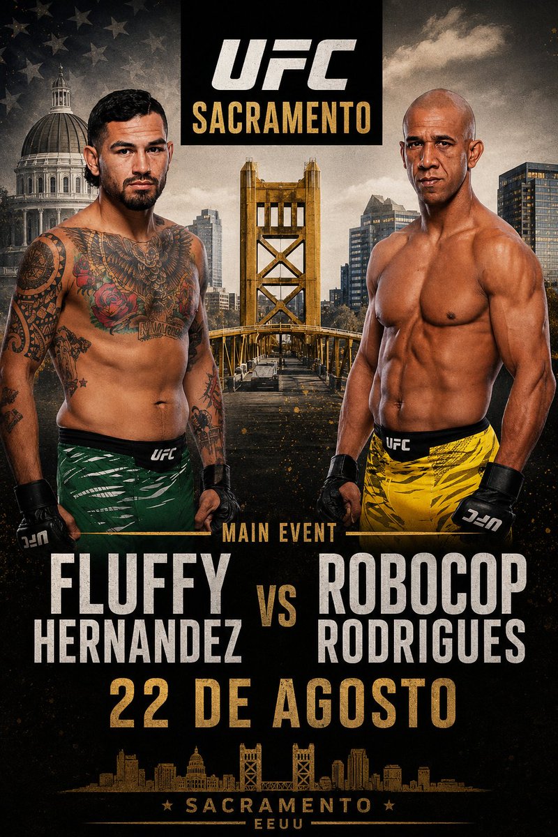 ClubDeLasMMA's tweet photo. Main event para el #UFCSacramento 

Fluffy Hernandez vs Robocop

Quien gana? https://t.co/tsh5vnCLbN