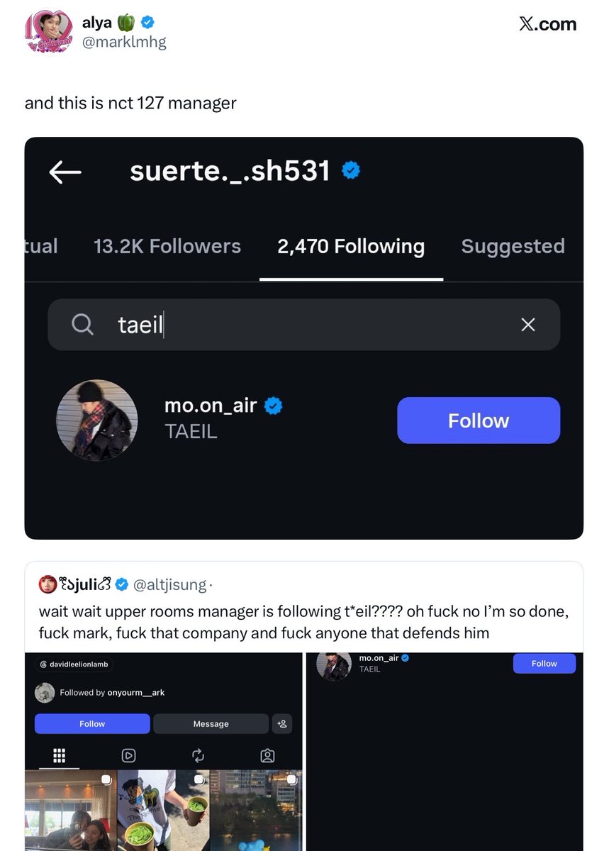 Wi947321's tweet photo. @cinnamonqueennn 1. shaving artist head. 2. artists currently serving in military still have to attend wedding (so who started that stupid ig drama in first place?🖕)
If you don't know how close they are, try asking other nctzen https://t.co/iAGPB01Q7T