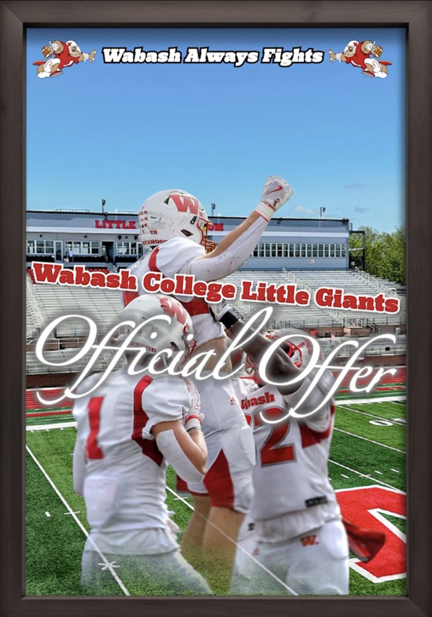 thomas_banich's tweet photo. After a great call with @coachgilbert10 I am blessed to receive an official offer to @WabashFB!!
@BHSdogsfootball @AJPopen @coachpop27 @Leonidas_8_ @Coach_McQuillan @CarterHobbs2027 @WestonWood04 https://t.co/3W6GM8hsty