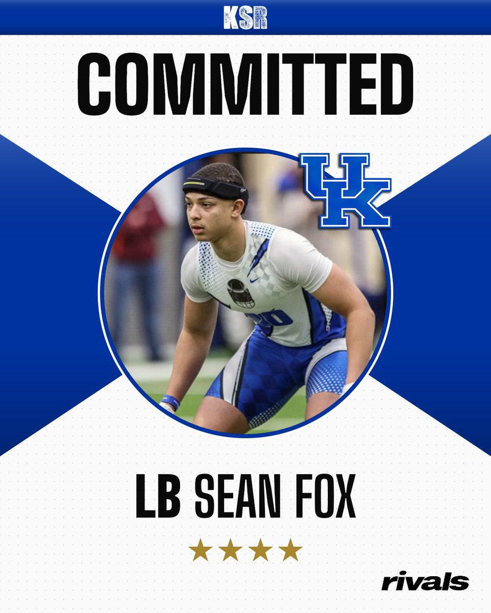 AdamLuckettKSR's tweet photo. Kentucky made contact and got Sean Fox on campus immediately when the new staff arrived in January. That push never stop. It ends with a blue-chip recruiting win in Indianapolis.

https://t.co/wndNfq3Uni https://t.co/5A7FTpWZtC