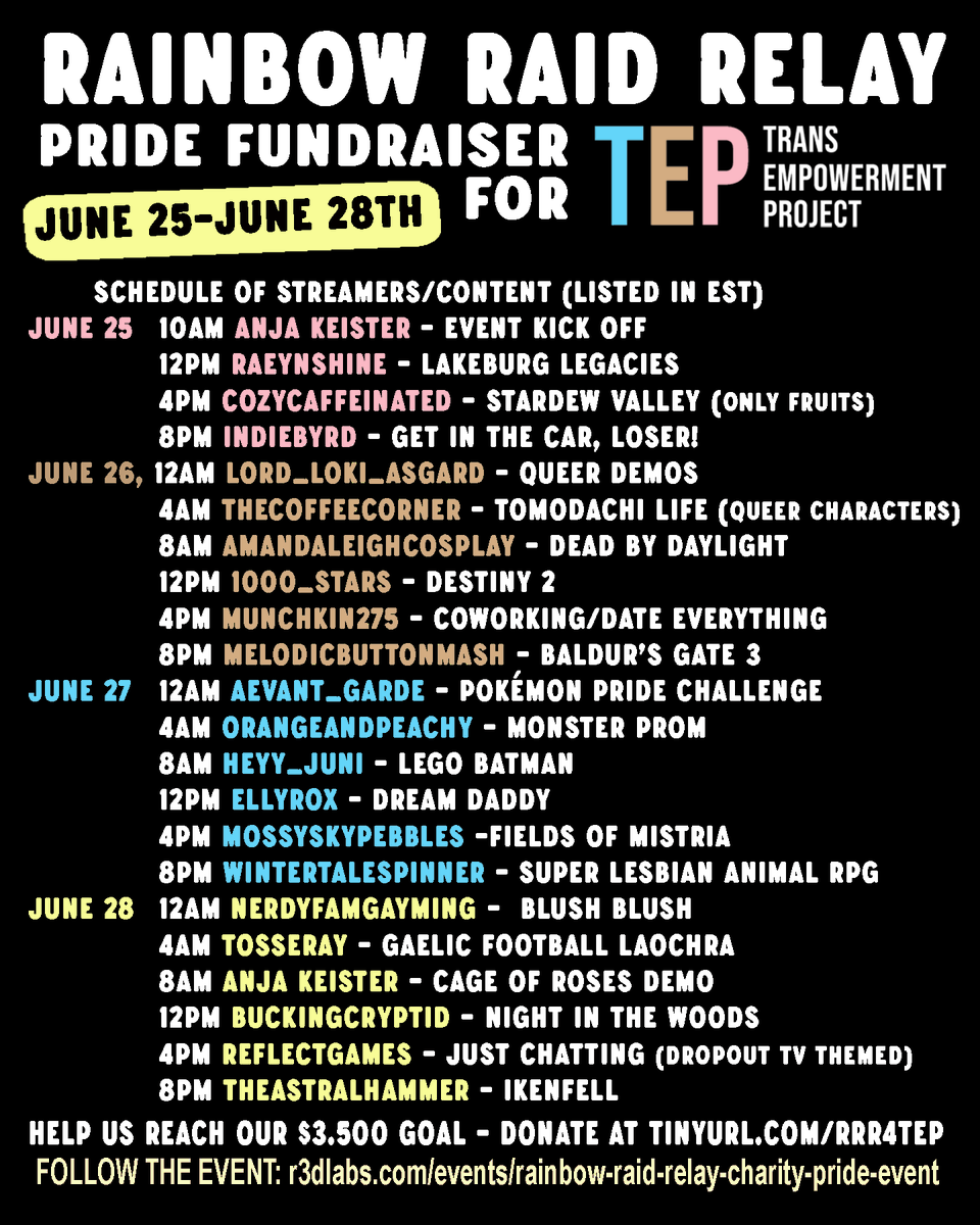 TheRainbowRaid's tweet photo. STREAMER SPOTLIGHT: @amandaleighttv 
Catch Amanda Friday 8am-12pm EST as she plays Dead by Daylight for our August @transprideusa   charity event!
https://t.co/BKx5zlU4bG
After Amanda we head to 1000_Stars Destiny 2!  #charitystream #gaymer #transrights https://t.co/AlqlPE7KNl