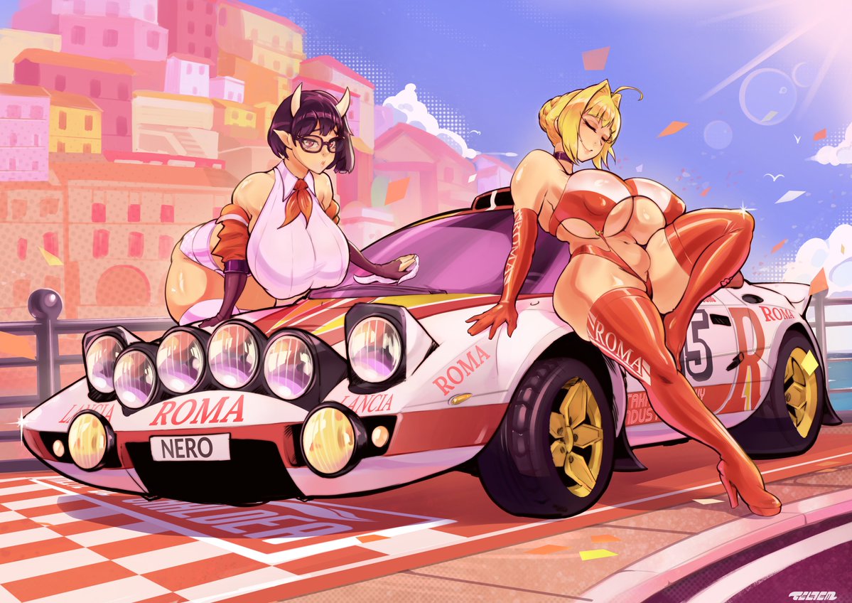 Telrem2's tweet photo. Italian race queens Nero and Biscione from fgo! https://t.co/MDw8bIhTK6