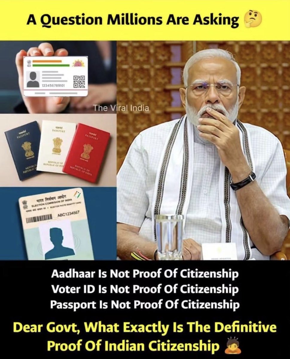 malick5786's tweet photo. @thewire_in these documents not proof of citizenship
andh bakth , Rss and supporters of BJP qualifies as indian Citizen https://t.co/1rNSvIaQY4
