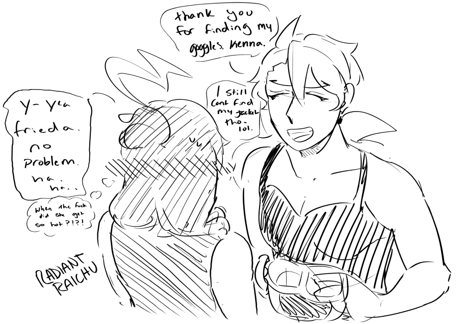 radiantraichu's tweet photo. frieken but yuri doodle. man i love women https://t.co/kjaUAo6lWD
