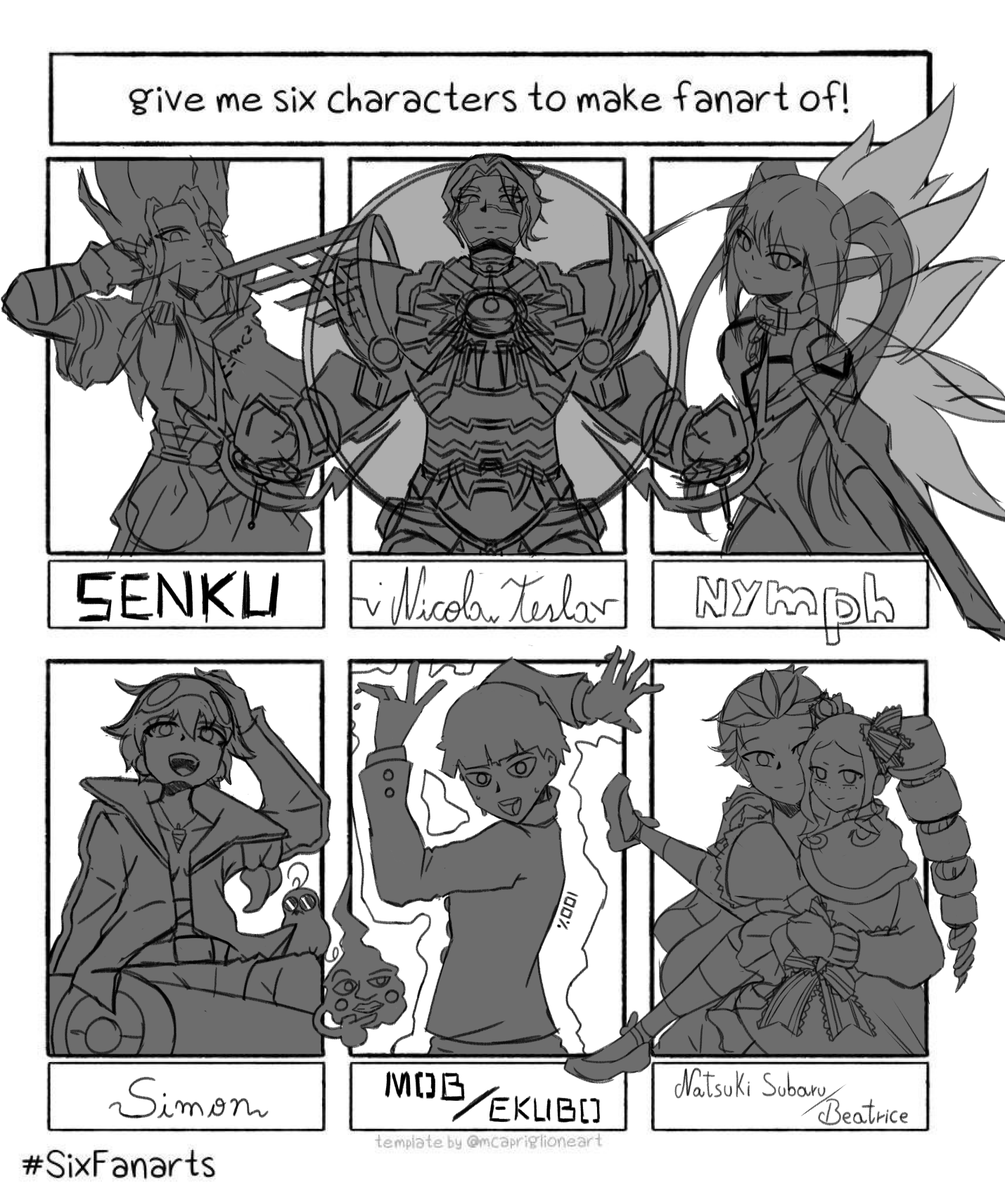 Juz_wu's tweet photo. Listooooo! ahora nomas me falta terminarlo... veda? Si lo voy a terminar lo prometo 😭🥀

#shuumatsunovalkyrie #DrStone #soranootoshimono #rezero #mobpsycho100 #GurrenLagann #sixcharacters https://t.co/B0ysrECZg9
