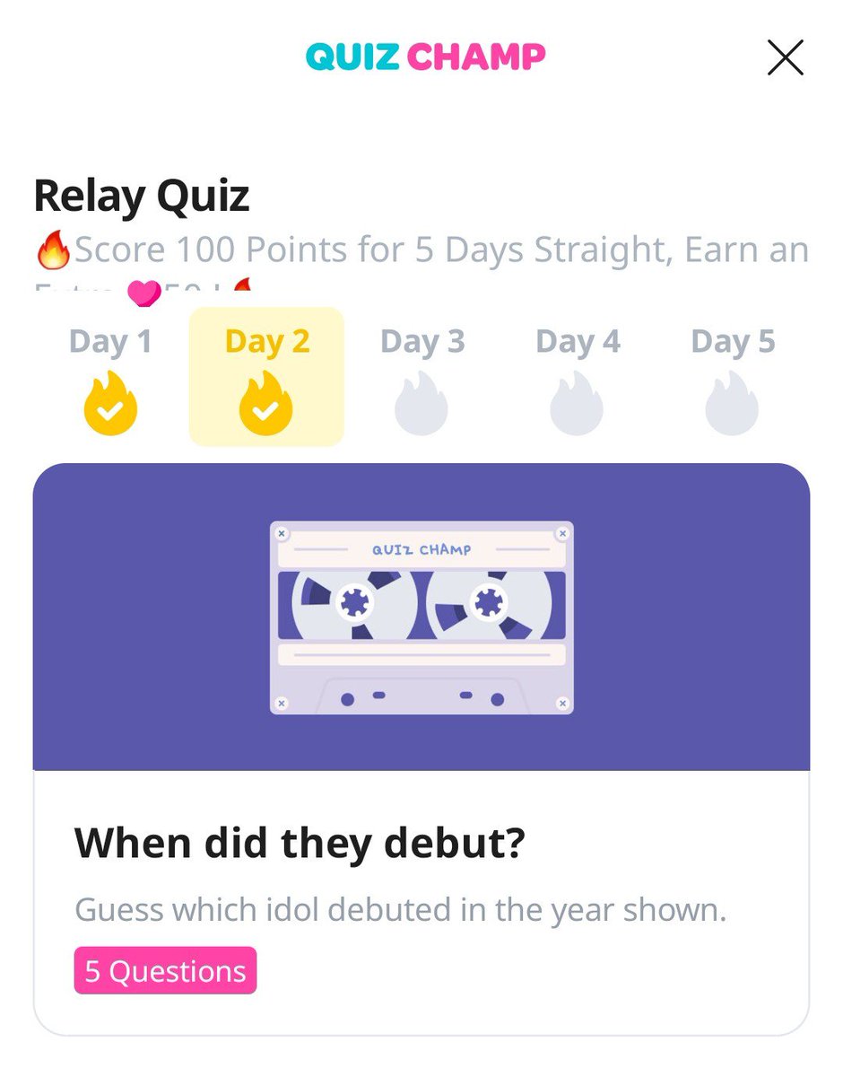 ELFxIdolChamp's tweet photo. 5🗓 Today's mission: Accomplish the mission and get the CHAMSIM ✅️

🎯 RELAY QUIZ
Score 100 points for 5 days straight,earn an extra ❤️ hearts 50.

Day 2: When did they debut?
ℹ️ ELF, the questions are random.

@SJofficial #SUPERJUNIOR #슈퍼주니어 https://t.co/fknv5TZiA6