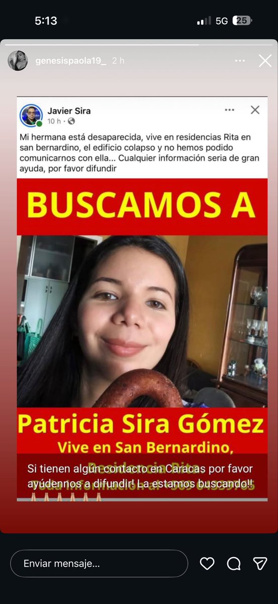 gabychouriog's tweet photo. @PerkinsRocha Estamos buscando a Patricia Sira, habitante de ese edificio https://t.co/03sdKWhEWL