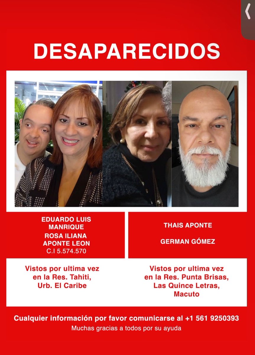89Angely's tweet photo. Hola aún no tenemos noticias de ellos si alguien los ha visto , o está cerca de la güira que pueda dar información se los agradecería mucho !! #venezuela #laguaira #terremoto https://t.co/4pzck0J38L