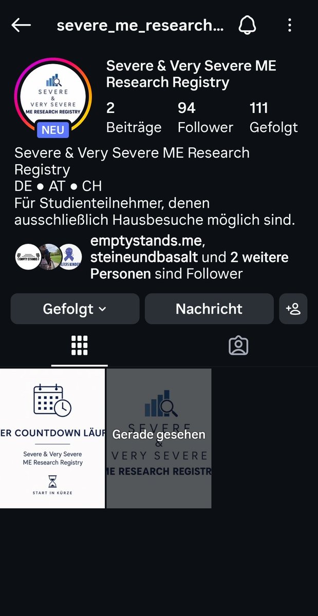 MightyMermaid87's tweet photo. Habe gerade diesen Account bei Insta entdeckt & wollte es mit euch teilen.
@ severe_me_research_registry
Es geht darum schwer und schwerst Betroffenen, den Zugang zu Studien zu ermöglichen.
Mehr Infos ⬇️
#MECFS #severeME #VerySevereME #pwME https://t.co/kOm2Pi8qb7