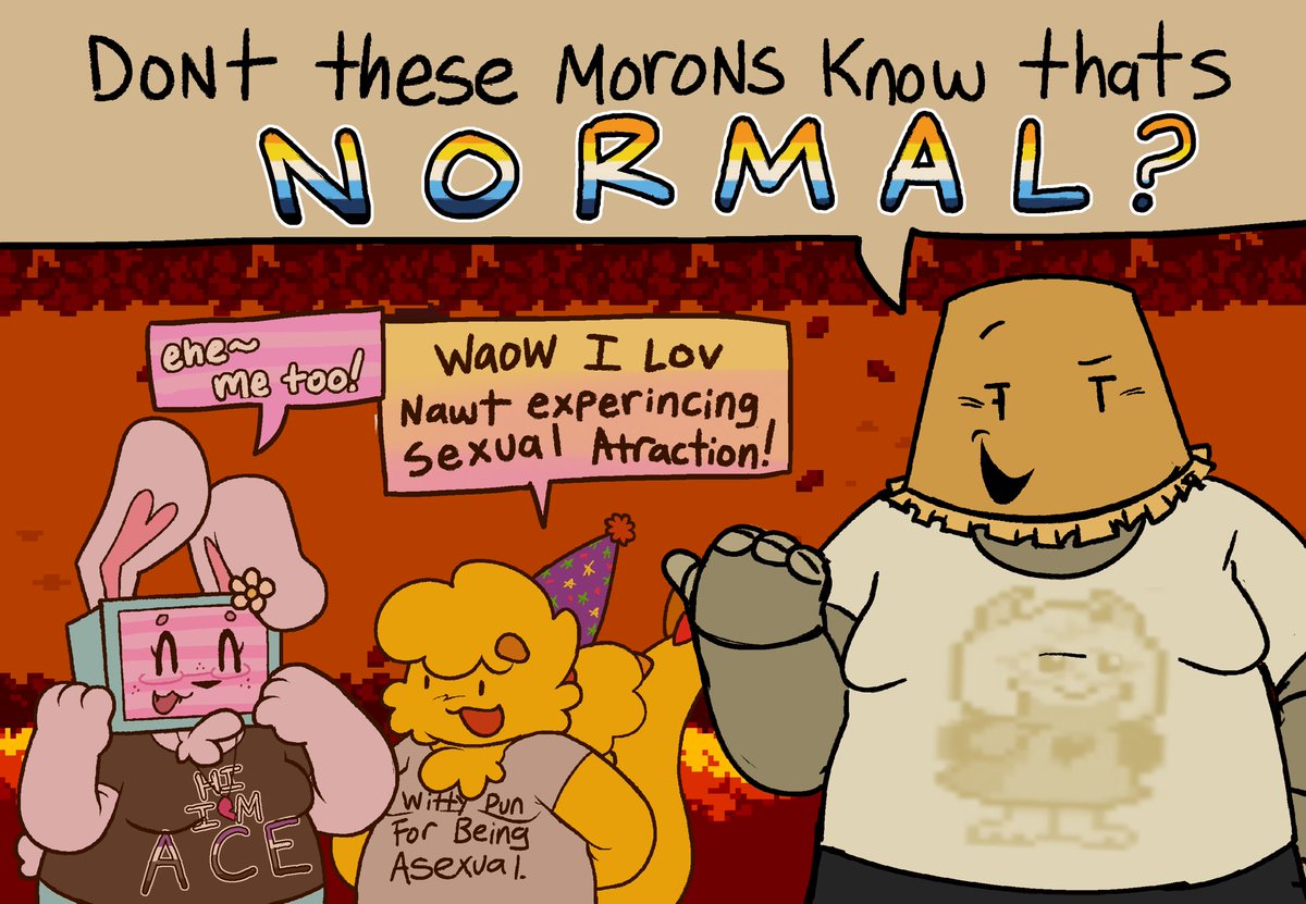 dustbunis's tweet photo. 35 - yeah cmon guys experiencing attraction is cringe sighh normies dont get it heh. #Regretevator https://t.co/81xKev6Pzf