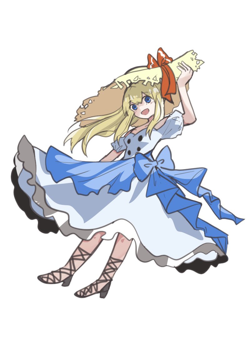ark_merusuto's tweet photo. テーマ：夏っぽい服

参考にしたオリジナル要素
・色味
・全体のシルエット

ちょっとそのまま過ぎたので、色の配置を変えてみたのが2枚目( 'ω') https://t.co/SnjVoGdRtB