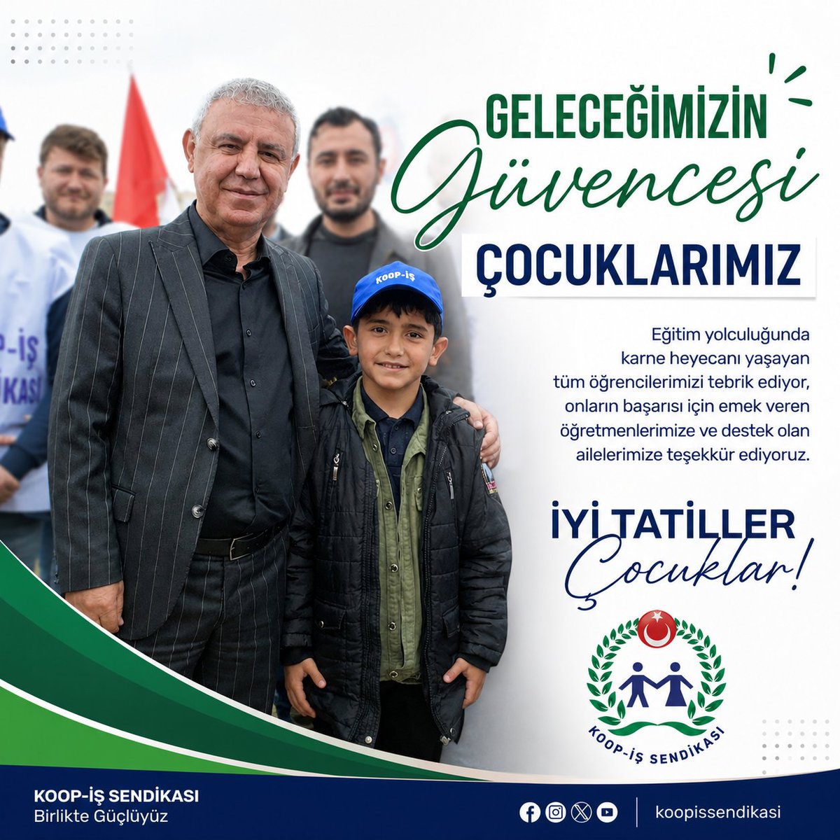 HulyaDemirdas26's tweet photo. 🎓 GELECEĞİMİZİN GÜVENCESİ ÇOCUKLARIMIZ

Karne heyecanı yaşayan tüm öğrencilerimizi tebrik ediyor, sağlık, mutluluk ve başarı dolu bir tatil diliyoruz.

İyi tatiller çocuklar! 🌿📚

@alemdareyup 
@KOOPISSENDIKASI 
@turkiskonf https://t.co/Uzqt3eZopJ