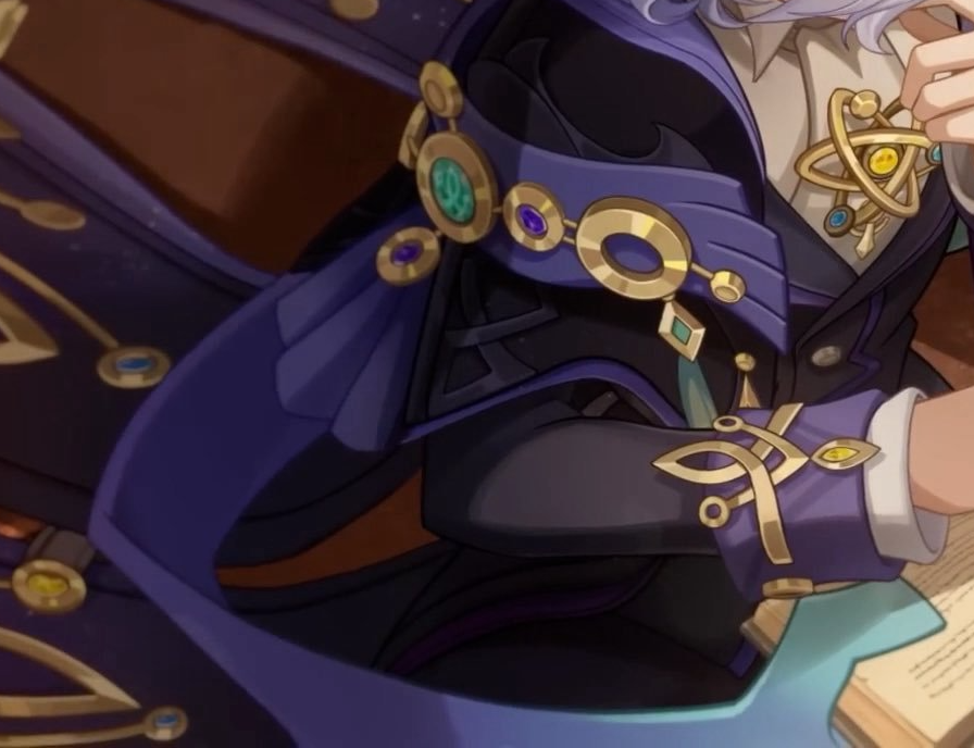 MityaMains's tweet photo. I love love love all of the gems on Mitya's design, but I'm also so curious on what the icon in the Anemo-colored gem is. 

I'm wondering if it's some sort of alchemical or maybe even Khemia symbol? https://t.co/Fu2rUAa7d1