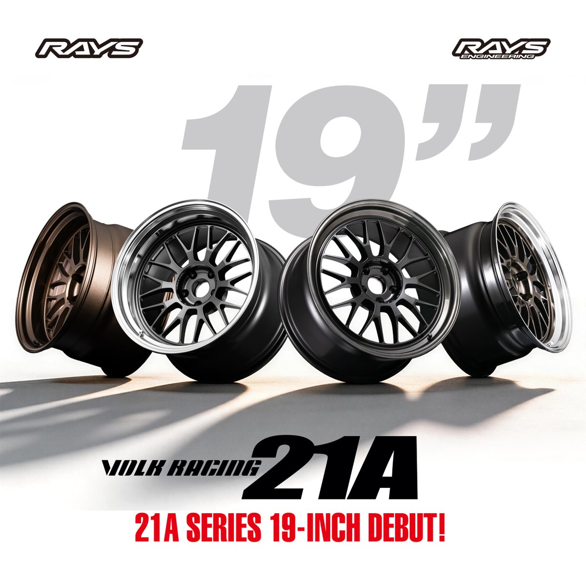 rayswheels_'s tweet photo. 王道を、さらに大きく。
VOLK RACING 21A 19inch誕生。