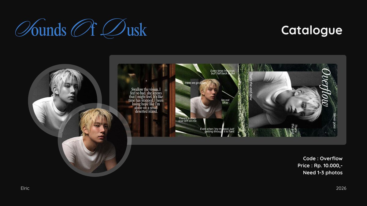 SoundsOfDusk's tweet photo. Any interaction highly appreciated❤️

Selamat siang semua, bisa tolong ospek 3 katalog layout terbaru Elric ini? Cek ALT for details! Layout SOOBIN &amp; EVAN Heeseung ufs!

Kalau ada kesamaan dengan BA lain bisa dm or tele ya, El terbuka untuk semua diskusi, terima kasih. #bealanja https://t.co/Y380o6jAgw