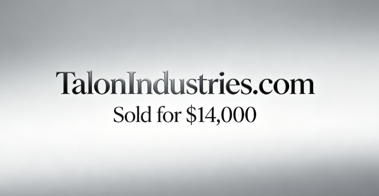 DomainNews24's tweet photo. Domain  Sold!
💰TalonIndustries. com Sold for $14,000
 🛒Sold via DomainMarket @mikemanndotcom 
🗓️June 24, 2026
This domain name is perfectly suited for the aerospace, defense, and high-end manufacturing industries.
#DomainTrading #DomainNews https://t.co/jG0uD9aZZN