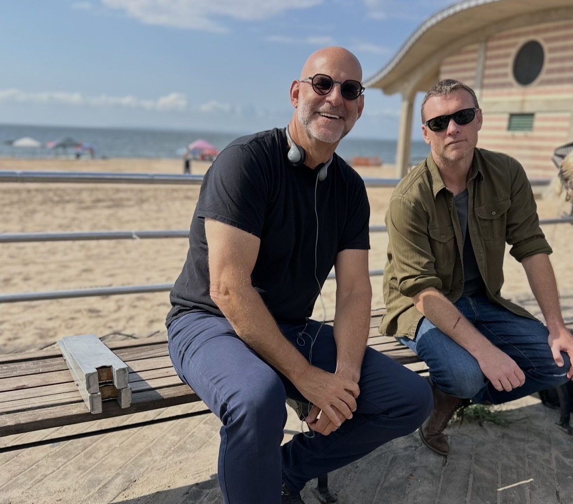 HarlanCoben's tweet photo. BTS of I WILL FIND YOU on Netflix.  With Sam Worthington filming the Nicky Fisher boardwalk scene.  Thanks for watching.... https://t.co/AZr7e8Aoh8