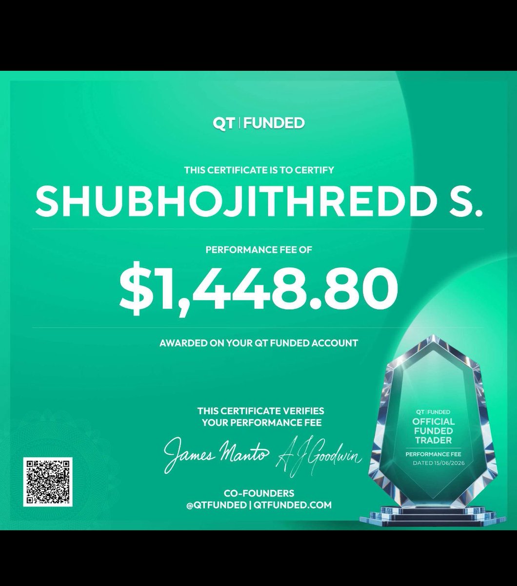 hubatrades's tweet photo. Some prop firm will do anything except paying Traders Qt is one of them🤣

His payout was 1811 after profit split he should get 1448.8 

His payout was processed but he got  only 140 😭😭😭

he is asking when will he  get the remaining 1308.8 https://t.co/1swn6EPLB1