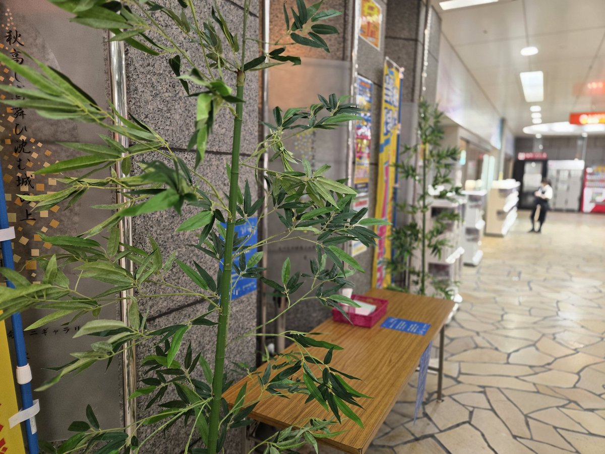 matuchikatown's tweet photo. 【七夕飾り】
毎年恒例となりましたまつちかタウンの七夕飾り🎋
是非短冊に願いごとを書いてください✨ https://t.co/Ma5QBKVx7f