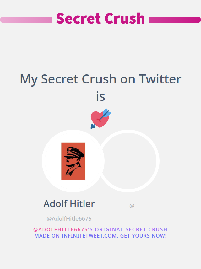 AdolfHitle6675's tweet photo. My Secret Crush on Twitter is @

➡️ https://t.co/Mf61Xzv3ym https://t.co/1ZSONgxblw