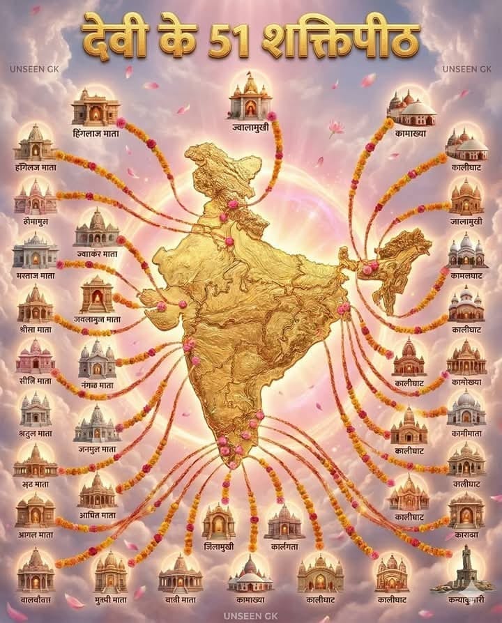 Anti_Congressi's tweet photo. देवी माँ के 51 शक्तिपीठ  🚩🙏 https://t.co/1UUAJ6vGXH
