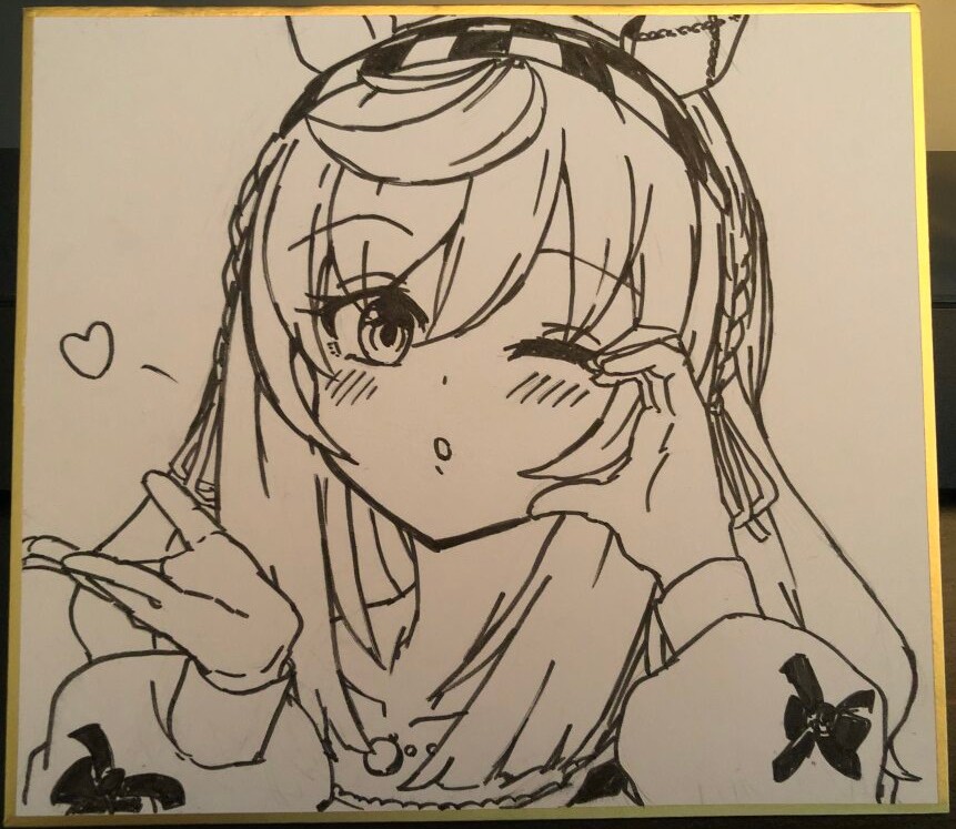 Daimei550's tweet photo. 色紙ブエナ2枚目！ https://t.co/9xmCunAtwy
