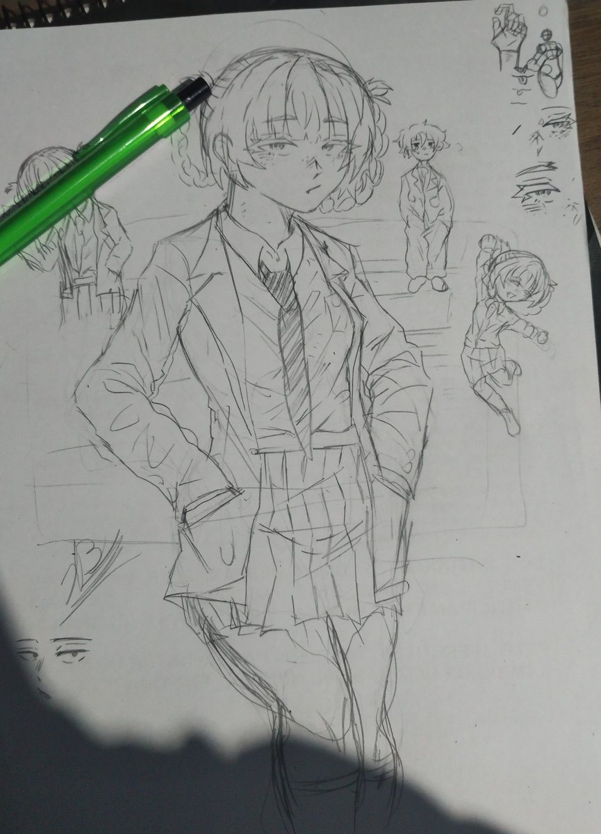 whypped's tweet photo. Nazuna in a school uniform, It's a work in progress and I don't know if I'll finish it today, so I'll leave it here for now!
#七草ナズナ
#よふかしのうた https://t.co/7H2MuYe6fj