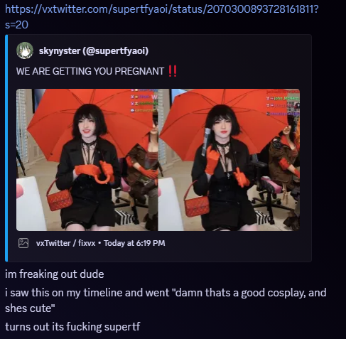 Cherrybyso's tweet photo. my irl who only knows supertf from me sent this to me LOL https://t.co/bN1OlmBYPJ