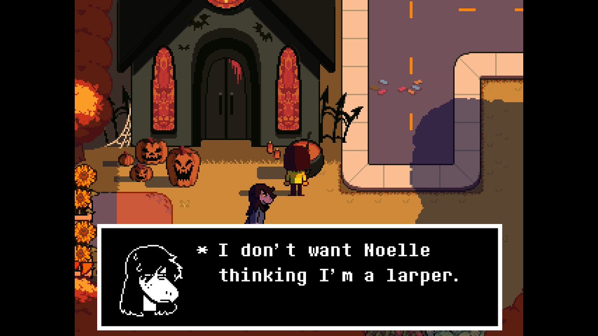 HuneeBruh's tweet photo. DELTARUNE SPOILERS
.
.
.
.
.
.
.
Why did Susie say this https://t.co/uDWX79HWdw