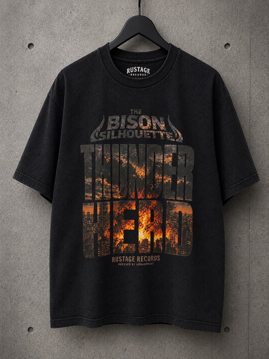 intheloop_info's tweet photo. [RUSTAGE RECORDS]
THE BISON SILHOUETTE “THUNDER HERD” BLACK

Now open for pre-order.
https://t.co/Ko9lTwEOfp https://t.co/v9sNdkYA9o